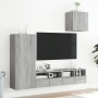 TV Wall Cabinets 4 Pieces Sonoma Gray Engineered Wood by , TV Furniture - Ref: Foro24-3216505, Price: 158,59 €, Discount: %