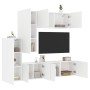 5-Piece White Engineered Wood Wall TV Cabinets by , TV Furniture - Ref: Foro24-3216489, Price: 271,90 €, Discount: %