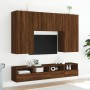 Wall TV cabinets 5 pcs oak brown engineered wood by , TV Furniture - Ref: Foro24-3216524, Price: 234,62 €, Discount: %