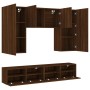 Wall TV cabinets 5 pcs oak brown engineered wood by , TV Furniture - Ref: Foro24-3216524, Price: 234,62 €, Discount: %