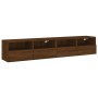 Wall TV cabinets 5 pcs oak brown engineered wood by , TV Furniture - Ref: Foro24-3216524, Price: 234,62 €, Discount: %