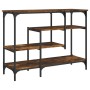 Console table with smoked oak shelves 100x35x75 cm by , Side tables - Ref: Foro24-837789, Price: 58,62 €, Discount: %