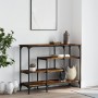 Console table with smoked oak shelves 100x35x75 cm by , Side tables - Ref: Foro24-837789, Price: 58,62 €, Discount: %