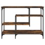 Console table with smoked oak shelves 100x35x75 cm by , Side tables - Ref: Foro24-837789, Price: 58,62 €, Discount: %