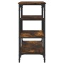 Console table with smoked oak shelves 100x35x75 cm by , Side tables - Ref: Foro24-837789, Price: 58,62 €, Discount: %