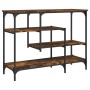 Console table with smoked oak shelves 100x35x75 cm by , Side tables - Ref: Foro24-837789, Price: 58,62 €, Discount: %