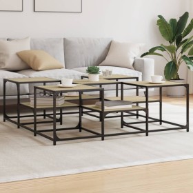 Sonoma oak engineered wood coffee table 121x121x40 cm by , Coffee table - Ref: Foro24-839069, Price: 68,35 €, Discount: %