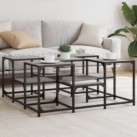 Sonoma gray engineered wood coffee table 91x91x40 cm by , Coffee table - Ref: Foro24-839076, Price: 56,72 €, Discount: %