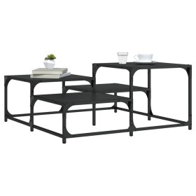 Mesa de centro madera de ingeniería negra 87,5x87,5x40 cm de , Mesas de centro - Ref: Foro24-837742, Precio: 41,37 €, Descuen...