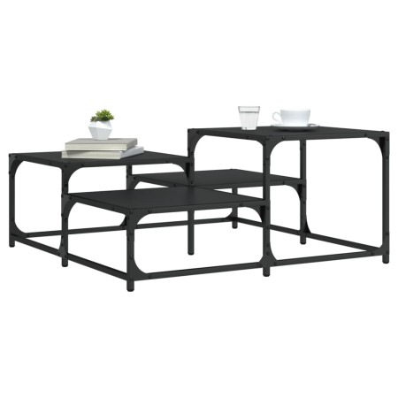 Mesa de centro madera de ingeniería negra 87,5x87,5x40 cm de , Mesas de centro - Ref: Foro24-837742, Precio: 42,99 €, Descuen...