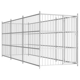 Perrera de exterior 450x150x185 cm de vidaXL, Casetas y cercados para perros - Ref: Foro24-144622, Precio: 704,58 €, Descuent...