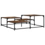 Mesa de centro madera de ingeniería roble ahumado 107x107x40 cm de , Mesas de centro - Ref: Foro24-837754, Precio: 48,78 €, D...