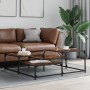 Couchtisch aus geräuchertem Eichenholzwerkstoff, 107 x 107 x 40 cm von , Couchtisch - Ref: Foro24-837754, Preis: 48,78 €, Rab...