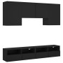 Muebles de TV de pared 5 piezas madera de ingeniería negro de , Muebles TV - Ref: Foro24-3216526, Precio: 198,78 €, Descuento: %