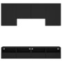 Muebles de TV de pared 5 piezas madera de ingeniería negro de , Muebles TV - Ref: Foro24-3216526, Precio: 198,78 €, Descuento: %