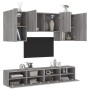 TV Wall Cabinets 5 Pieces Sonoma Gray Engineered Wood by , TV Furniture - Ref: Foro24-3216530, Price: 200,99 €, Discount: %