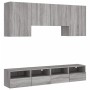 TV Wall Cabinets 5 Pieces Sonoma Gray Engineered Wood by , TV Furniture - Ref: Foro24-3216530, Price: 202,38 €, Discount: %