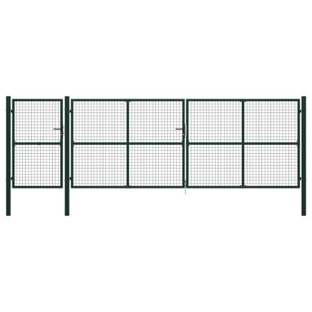 Grünes Gartentor aus Stahl 500x150 cm von vidaXL, Gartentore - Ref: Foro24-144319, Preis: 692,23 €, Rabatt: %