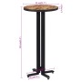 Solid recycled teak round high bar table Ø55x110 cm by , Kitchen and dining tables - Ref: Foro24-358511, Price: 223,15 €, Dis...