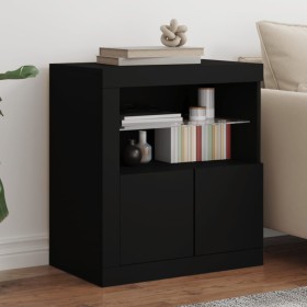 Sideboard mit LED-Leuchten schwarz 60,5x37x67 cm von , Sideboards - Ref: Foro24-836617, Preis: 70,65 €, Rabatt: %