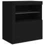 Sideboard mit LED-Leuchten schwarz 60,5x37x67 cm von , Sideboards - Ref: Foro24-836617, Preis: 71,58 €, Rabatt: %