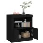 Sideboard mit LED-Leuchten schwarz 60,5x37x67 cm von , Sideboards - Ref: Foro24-836617, Preis: 71,58 €, Rabatt: %