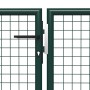 Puerta de jardín de acero verde 500x150 cm de vidaXL, Puertas de jardín - Ref: Foro24-144319, Precio: 690,79 €, Descuento: %