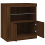 Sideboard with LED lights brown oak 60.5x37x67 cm by , Sideboards - Ref: Foro24-836622, Price: 79,05 €, Discount: %