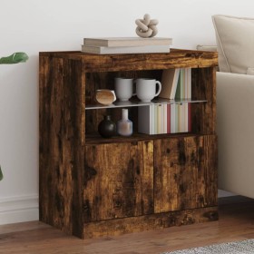 Sideboard with LED lights smoked oak 60x37x67 cm by , Sideboards - Ref: Foro24-836655, Price: 61,99 €, Discount: %