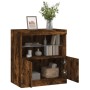 Sideboard with LED lights smoked oak 60x37x67 cm by , Sideboards - Ref: Foro24-836655, Price: 64,70 €, Discount: %