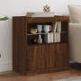 Sideboard with LED lights brown oak 60x37x67 cm by , Sideboards - Ref: Foro24-836657, Price: 63,49 €, Discount: %