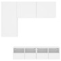 Wall TV cabinets 4 pieces engineered wood white by , TV Furniture - Ref: Foro24-3216532, Price: 177,37 €, Discount: %