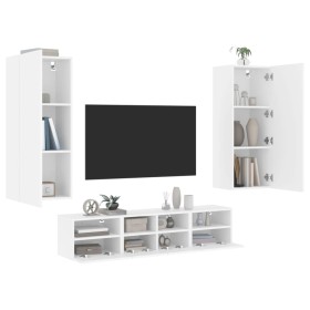 5-Piece White Engineered Wood Wall TV Cabinets by , TV Furniture - Ref: Foro24-3216539, Price: 180,91 €, Discount: %