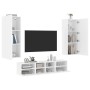 5-Piece White Engineered Wood Wall TV Cabinets by , TV Furniture - Ref: Foro24-3216539, Price: 182,17 €, Discount: %