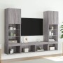 Muebles TV pared con LED 5 pzas madera ingeniería gris Sonoma de , Muebles TV - Ref: Foro24-3216695, Precio: 213,87 €, Descue...