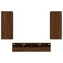 Wall TV cabinets 5 pcs oak brown engineered wood by , TV Furniture - Ref: Foro24-3216545, Price: 198,67 €, Discount: %