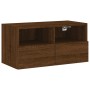 Wall TV cabinets 5 pcs oak brown engineered wood by , TV Furniture - Ref: Foro24-3216545, Price: 198,67 €, Discount: %