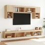 TV-Wandmöbel mit LED, 6-teilig, Holzwerkstoff, Sonoma-Eiche von , TV-Möbel - Ref: Foro24-3216706, Preis: 212,55 €, Rabatt: %