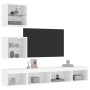 Muebles de TV de pared con LED 5 pzas madera ingeniería blanco de , Muebles TV - Ref: Foro24-3216697, Precio: 150,37 €, Descu...