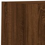 TV wall furniture with LED 6 pieces oak brown engineered wood by , TV Furniture - Ref: Foro24-3216710, Price: 207,84 €, Disco...