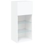 Wall TV cabinets with LED 5 pieces white engineered wood by , TV Furniture - Ref: Foro24-3216725, Price: 281,60 €, Discount: %