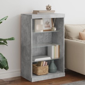 Concrete gray sideboard with LED lights 60.5x37x100 cm by , Sideboards - Ref: Foro24-836710, Price: 69,99 €, Discount: %