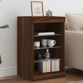 Sideboard with LED lights brown oak 41x37x67 cm by , Sideboards - Ref: Foro24-836727, Price: 49,99 €, Discount: %