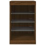 Sideboard with LED lights brown oak 41x37x67 cm by , Sideboards - Ref: Foro24-836727, Price: 49,51 €, Discount: %