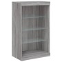 Sideboard with LED lights Sonoma gray 60.5x37x100 cm by , Sideboards - Ref: Foro24-836712, Price: 69,55 €, Discount: %