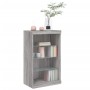 Sideboard with LED lights Sonoma gray 60.5x37x100 cm by , Sideboards - Ref: Foro24-836712, Price: 69,45 €, Discount: %