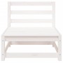 Garden sofa without armrests in white pine wood 70x70x67 cm by , Modular outdoor sofas - Ref: Foro24-837915, Price: 55,97 €, ...