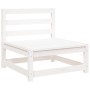 Garden sofas without armrests 3 units white wood 70x70x67 cm by , Modular outdoor sofas - Ref: Foro24-837929, Price: 146,34 €...