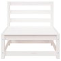 Garden sofas without armrests 3 units white wood 70x70x67 cm by , Modular outdoor sofas - Ref: Foro24-837929, Price: 146,34 €...