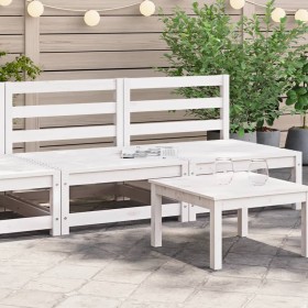 Garden sofas without armrests 2 units white wood 70x70x67 cm by , Modular outdoor sofas - Ref: Foro24-837922, Price: 102,45 €...